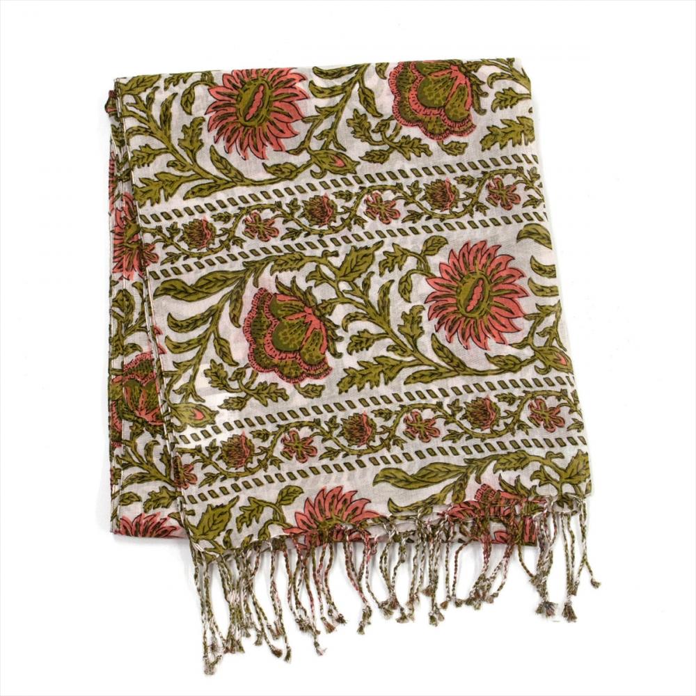 フラワーライン ストール レディース