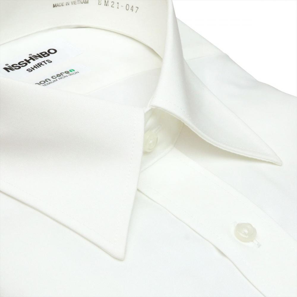【日清紡シャツ】 レギュラー 長袖 形態安定 ワイシャツ 綿100%