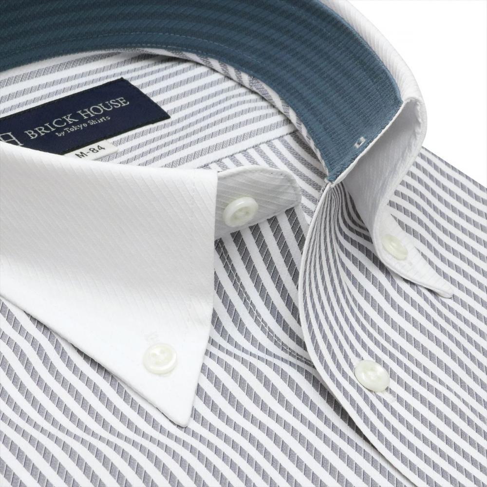 【使用素材 CARAT(R)】 ボタンダウン 長袖 形態安定 ワイシャツ