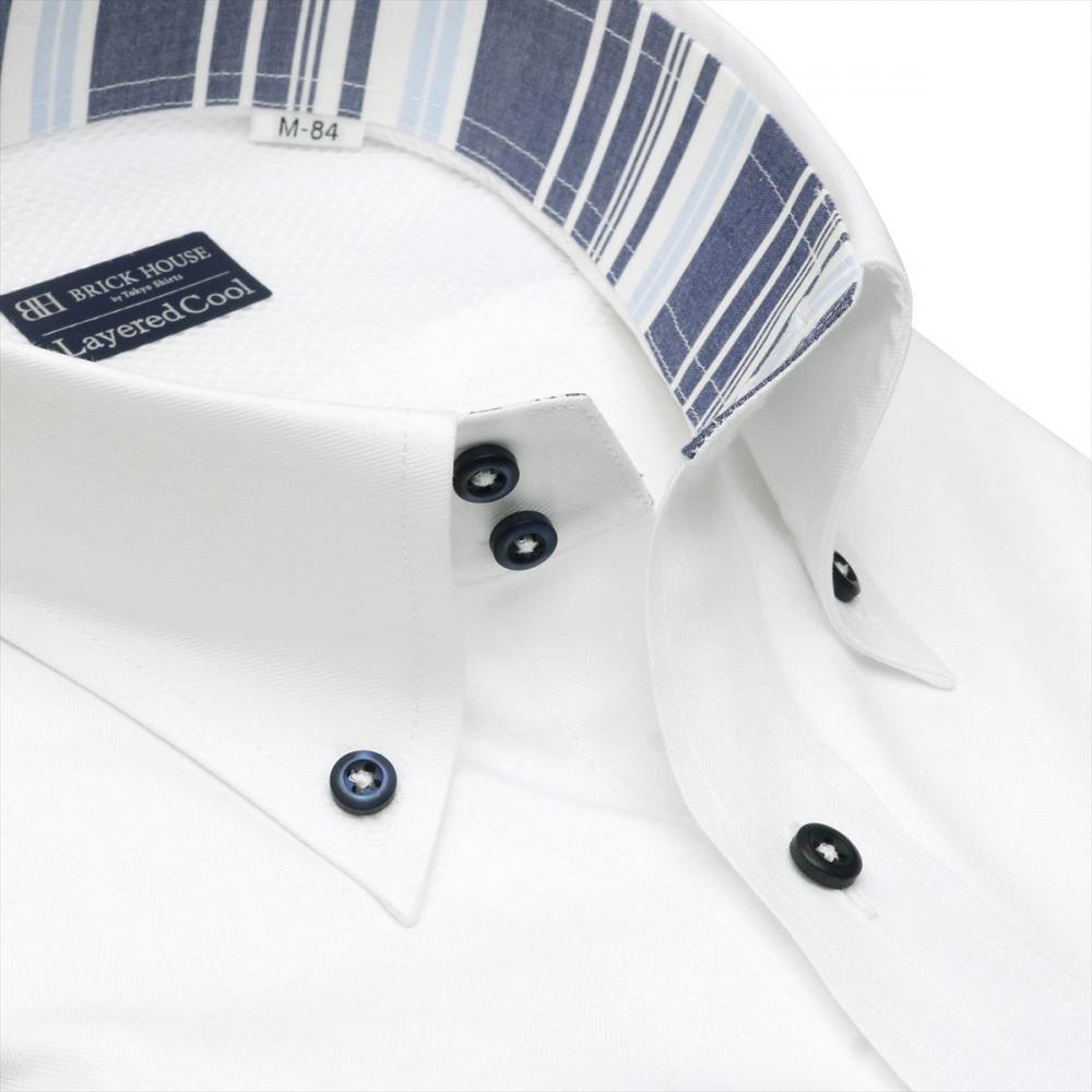 【Layered Cool】 ボットーニ 長袖 形態安定 ワイシャツ
