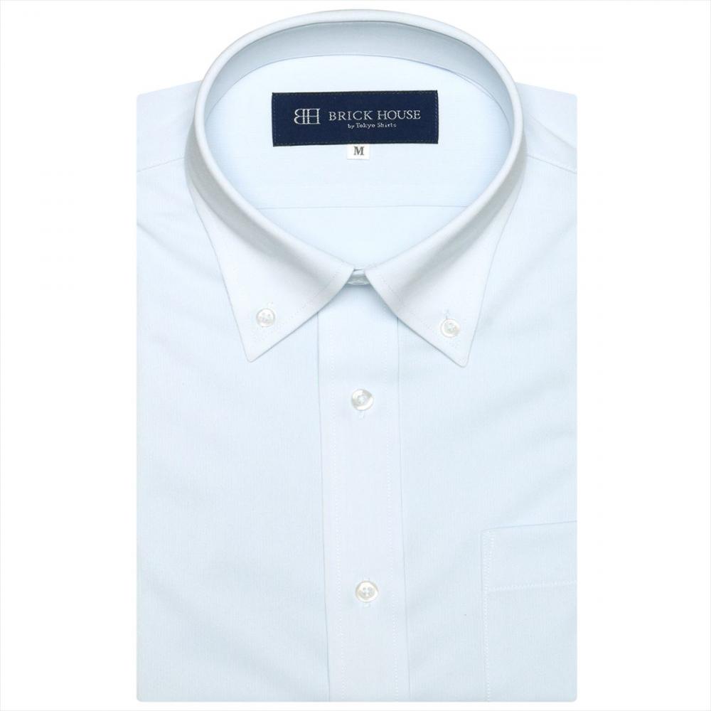 【持続涼感】 COOL SILVER(R) ボタンダウン 半袖 形態安定 ニットシャツ