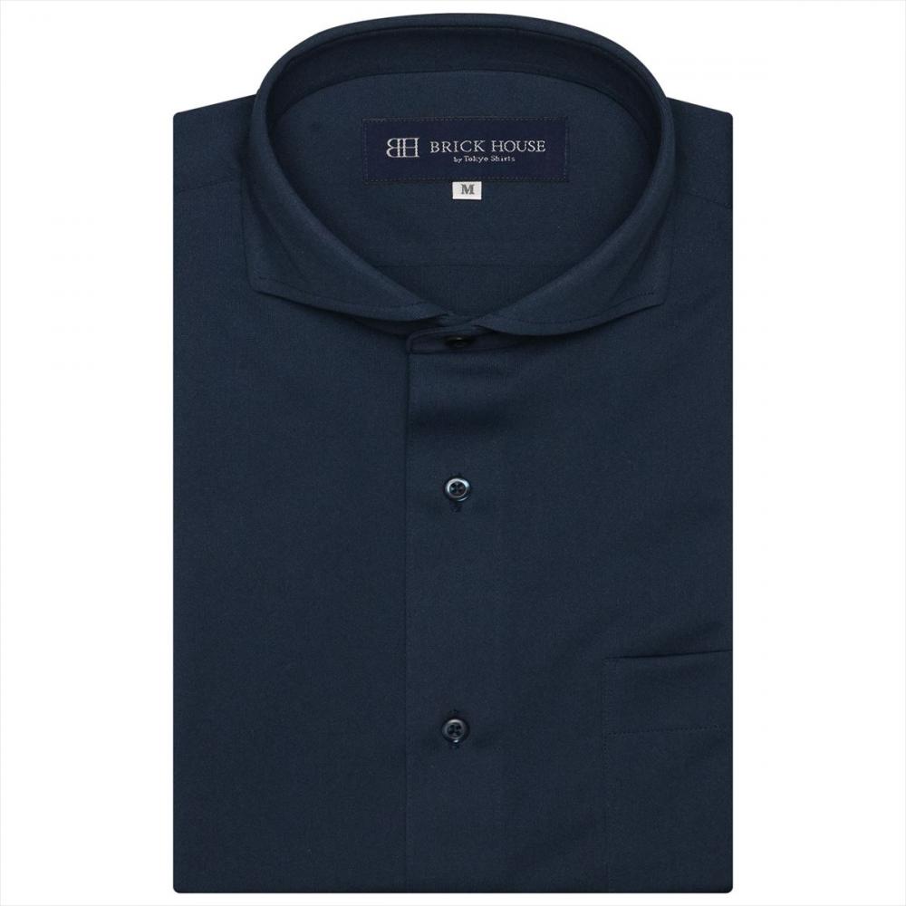 【持続涼感】 COOL SILVER(R) ホリゾンタルワイド 半袖 形態安定 ニットシャツ