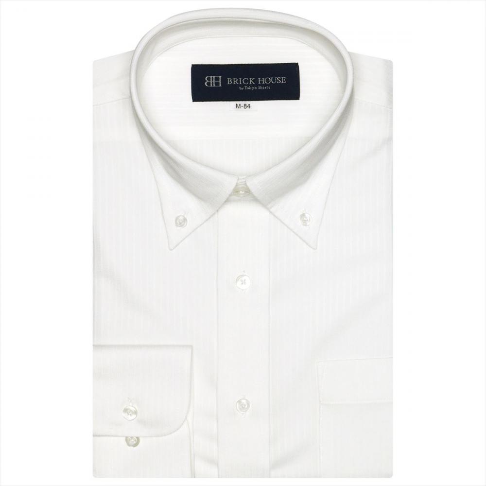 ボタンダウン 長袖 形態安定 ニットシャツ(M39-80 ホワイト): 東京シャツ公式通販｜ノーアイロン形態安定ビジネスワイシャツ専門店