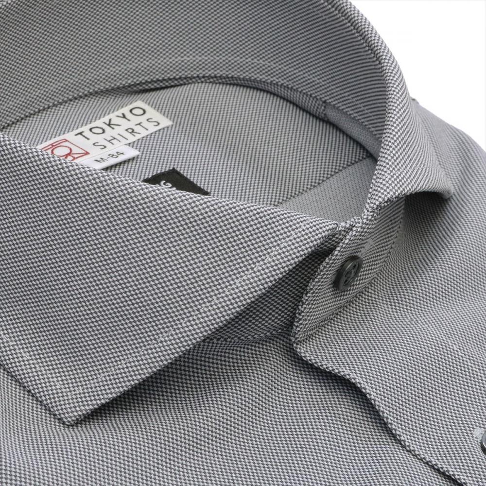 【BRING Material (TM)】 ホリゾンタルワイド 長袖 形態安定 ニットシャツ