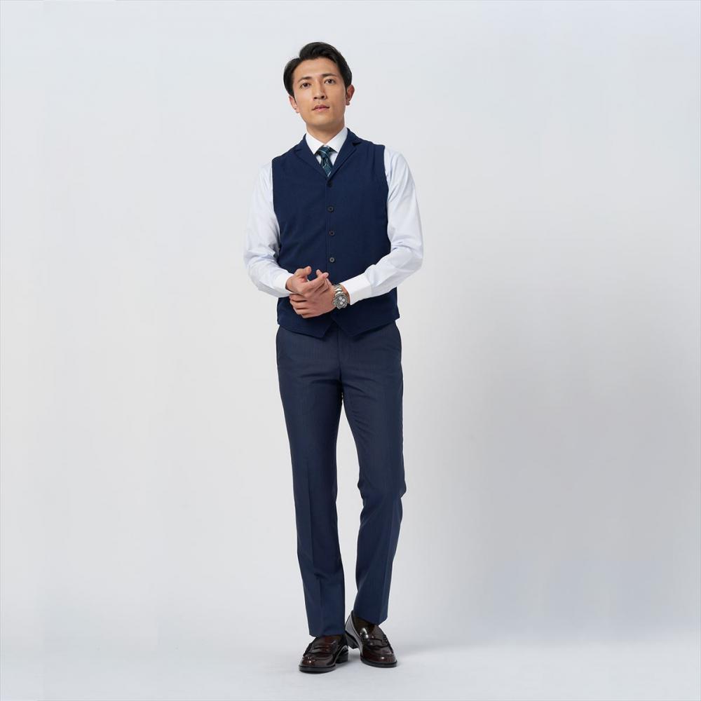 ワイド 長袖 形態安定 ワイシャツ(S37-80 サックス): 東京シャツ