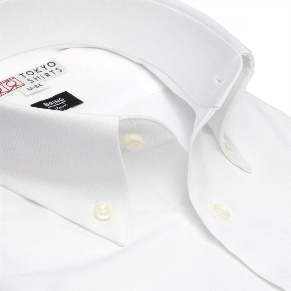 【BRING Material (TM)】 ボタンダウン 長袖 形態安定 ニットシャツ