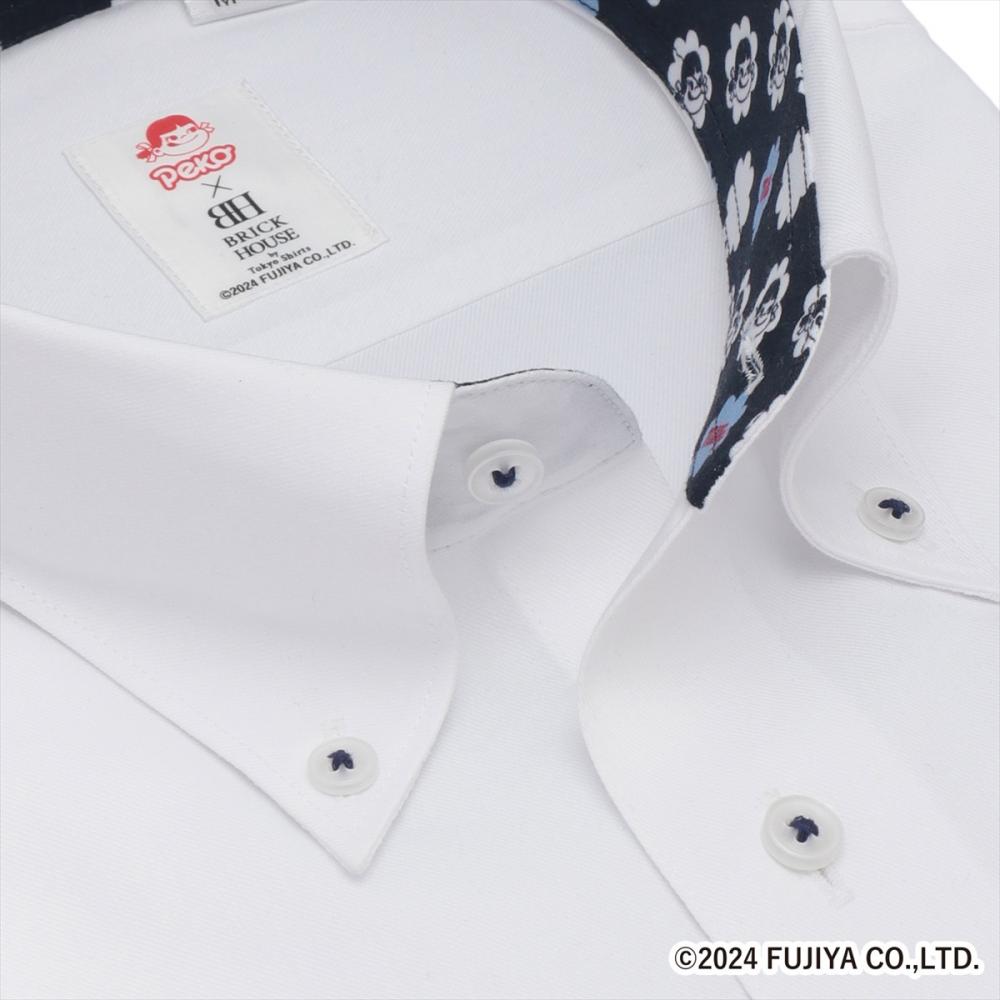 【ペコちゃん×TOKYO SHIRTS】 ボタンダウン 長袖 形態安定 ワイシャツ