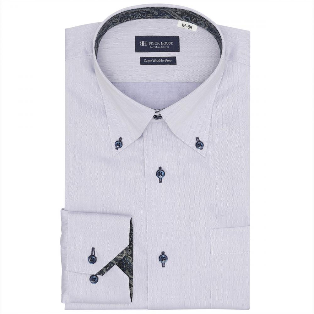【超形態安定】 ボタンダウン 長袖 形態安定 ワイシャツ 大きいサイズ