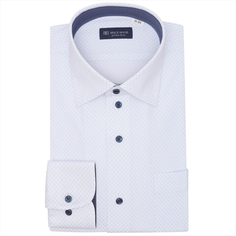 ワイド 長袖 形態安定 ニットシャツ ストレッチ ワイシャツ