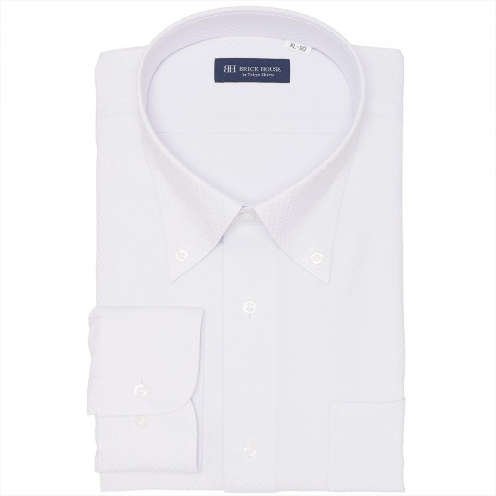 【COFREX】 ボタンダウン 長袖 形態安定 ワイシャツ 大きいサイズ