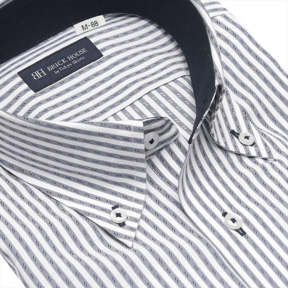 【COFREX】 ボタンダウン 長袖 形態安定 ワイシャツ 大きいサイズ