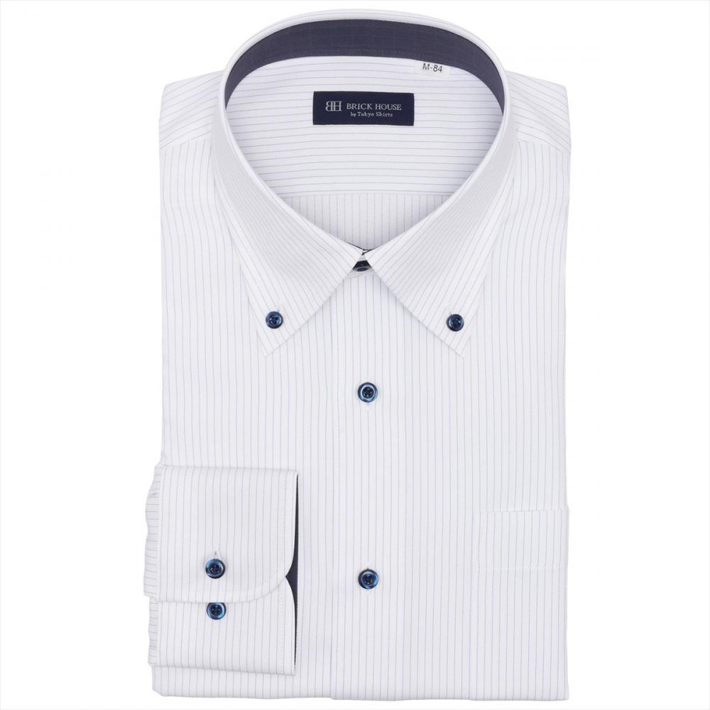 【COFREX】 ボタンダウン 長袖 形態安定 ワイシャツ