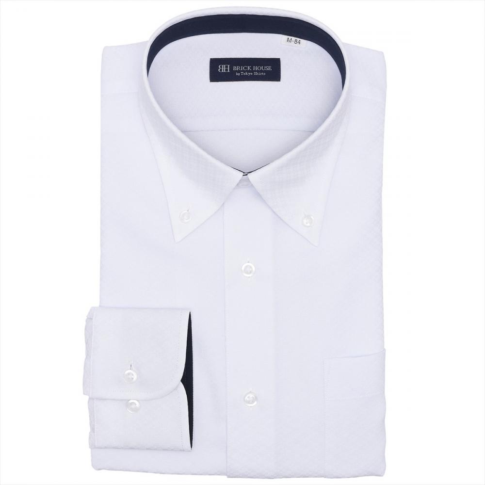 【COFREX】 ボタンダウン 長袖 形態安定 ワイシャツ