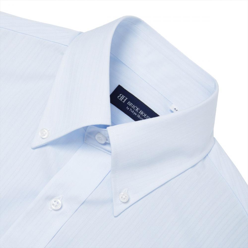 【着ごこち研究室】肩甲骨が動くシャツ ボタンダウン 長袖 形態安定 ワイシャツ