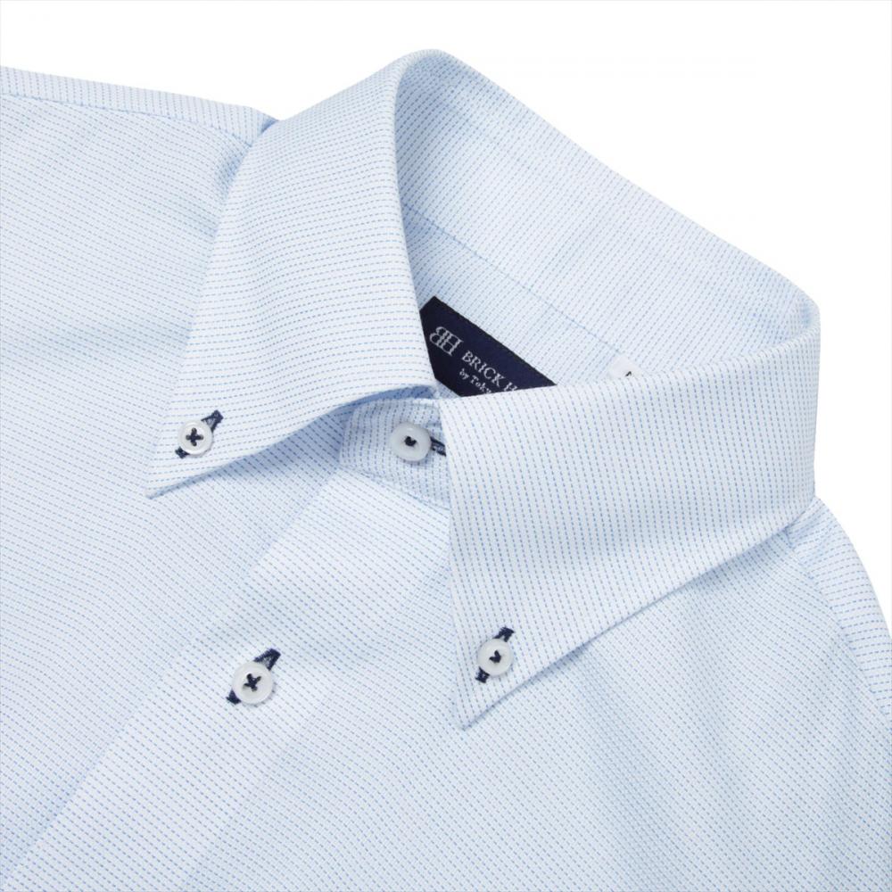 【着ごこち研究室】肩甲骨が動くシャツ ボタンダウン 長袖 形態安定 ワイシャツ