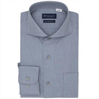 ぽんさん様 超形態安定】 ホリゾンタルワイド 長袖 形態安定 ワイシャツ(S37