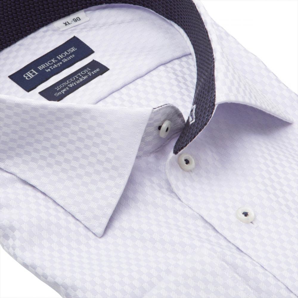 【超形態安定】 ワイド 長袖 形態安定 綿100% ワイシャツ 大きいサイズ