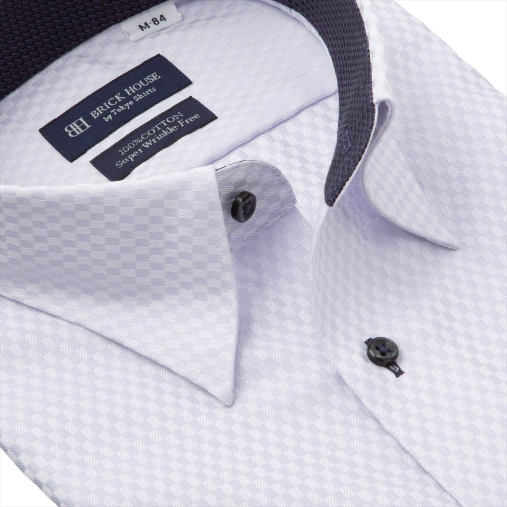 【超形態安定】 スナップダウン 長袖 形態安定 綿100% ワイシャツ