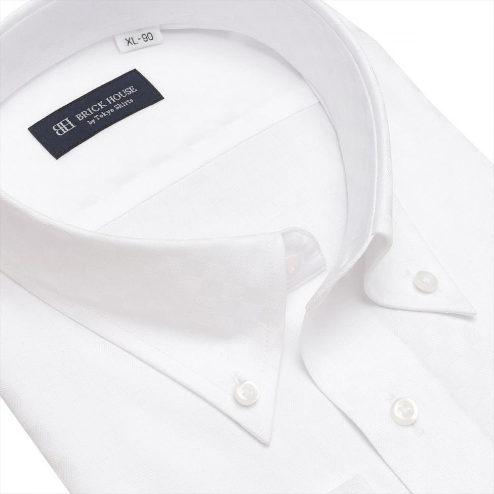 【COFREX】 ボタンダウン 長袖 形態安定 ワイシャツ 大きいサイズ