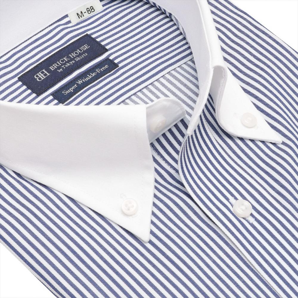 【超形態安定】 クレリック ボタンダウン 長袖 形態安定 ワイシャツ 大きいサイズ