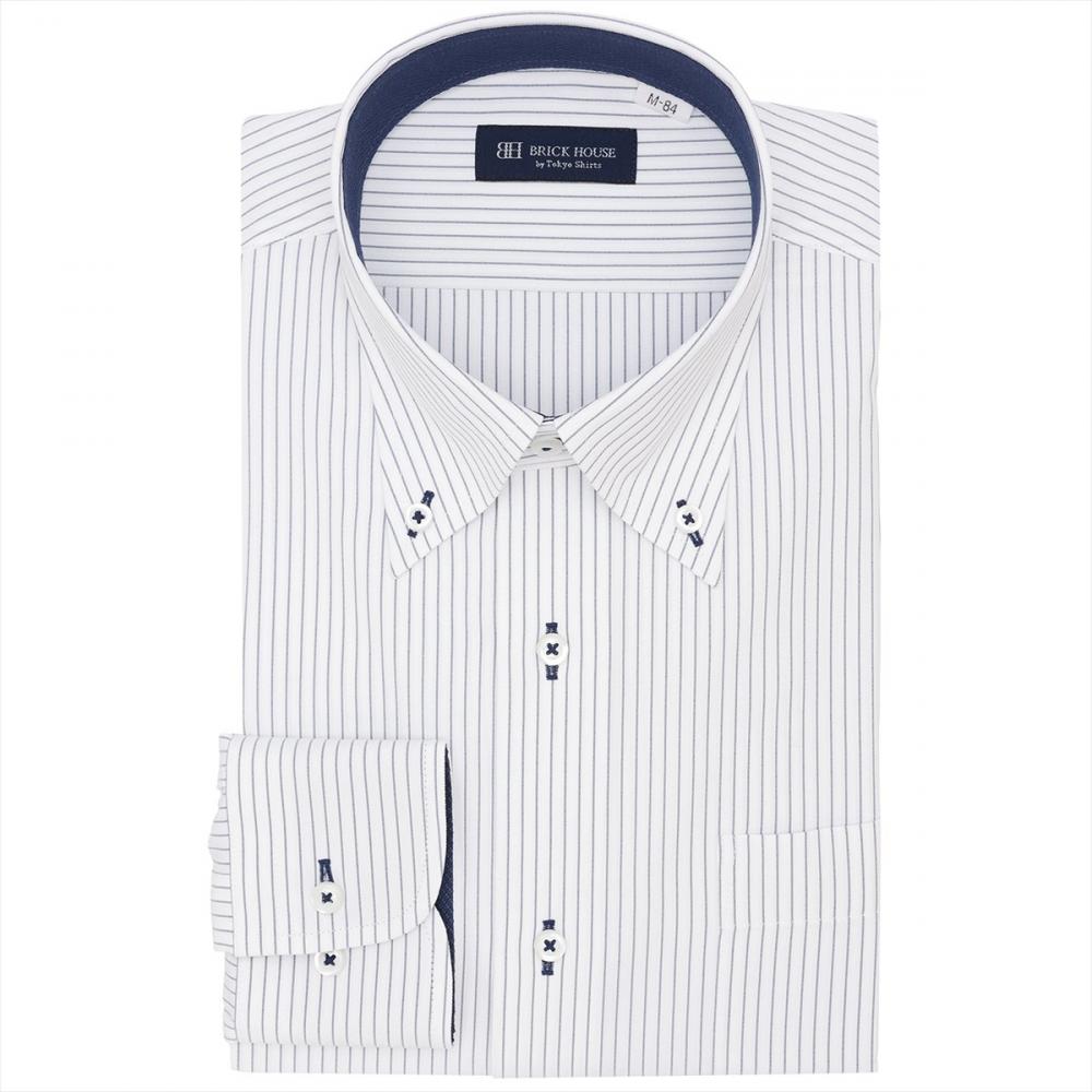 【COFREX】 ボタンダウン 長袖 形態安定 ワイシャツ