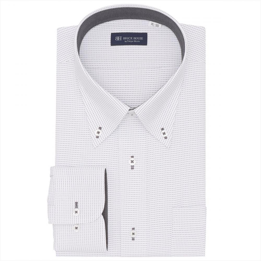 【COFREX】 ボタンダウン 長袖 形態安定 ワイシャツ 大きいサイズ