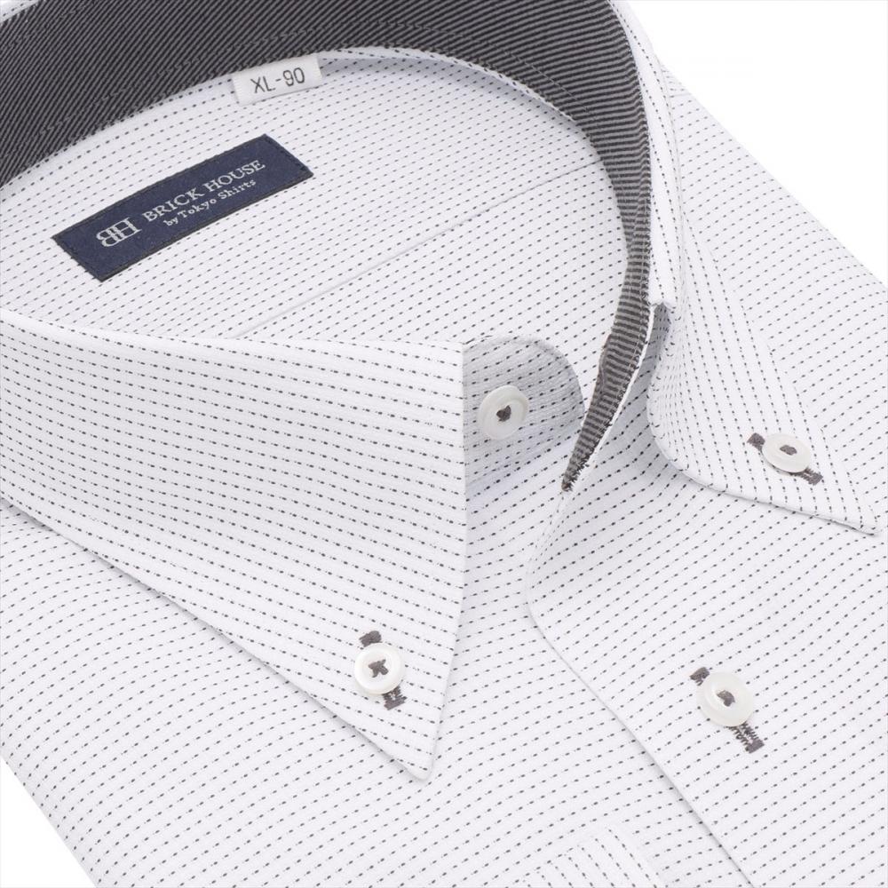 【COFREX】 ボタンダウン 長袖 形態安定 ワイシャツ 大きいサイズ