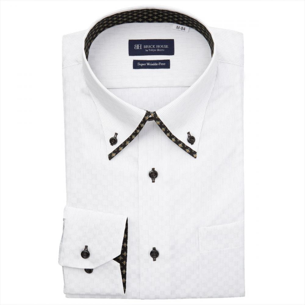 【超形態安定】 ボタンダウン 長袖 形態安定 ワイシャツ