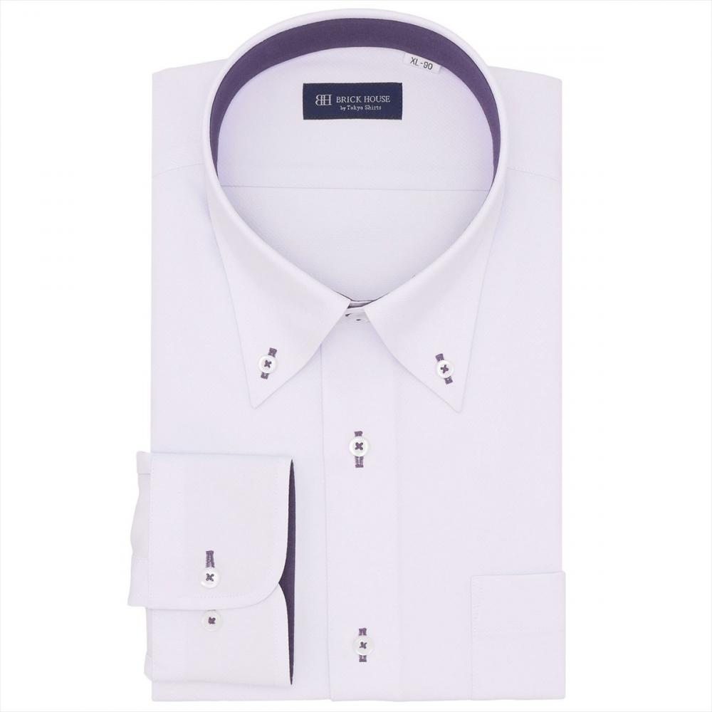 【COFREX】 ボタンダウン 長袖 形態安定 ワイシャツ 大きいサイズ