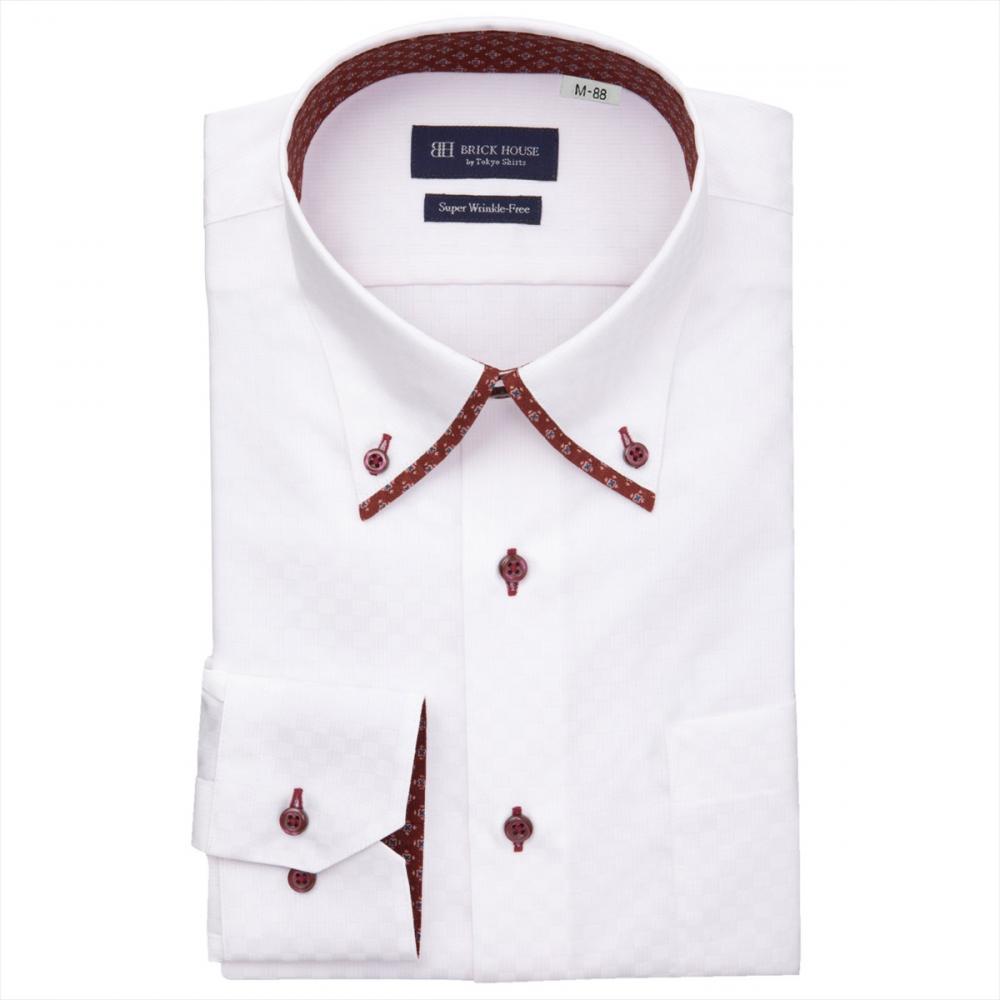 【超形態安定】 ボタンダウン 長袖 形態安定 ワイシャツ 大きいサイズ