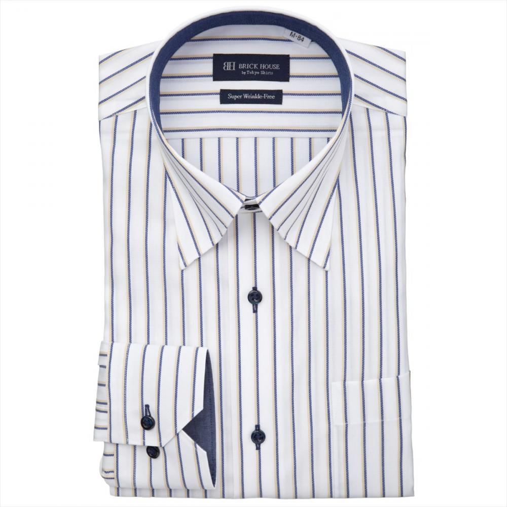 【超形態安定】 スナップダウン 長袖 形態安定 ワイシャツ