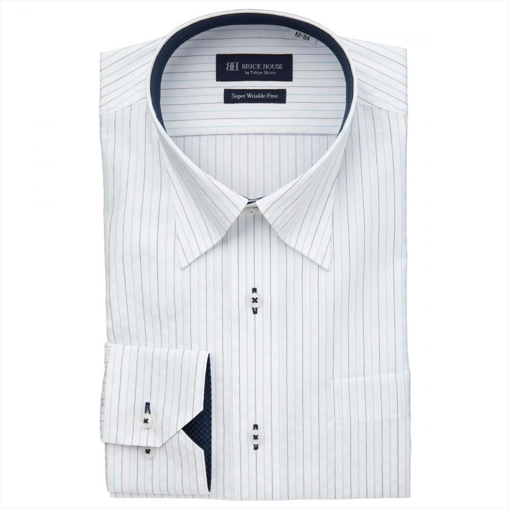 【超形態安定】 スナップダウン 長袖 形態安定 ワイシャツ