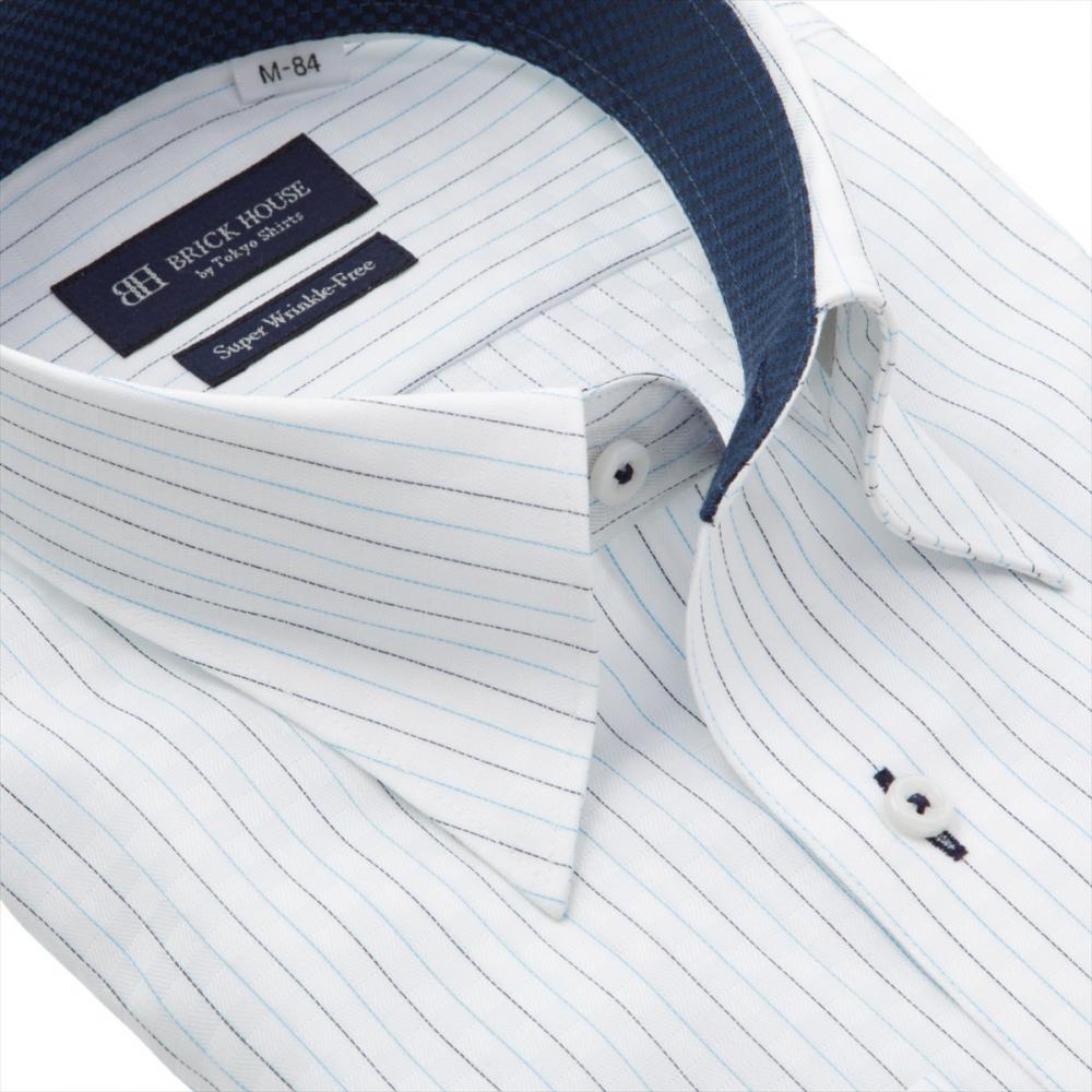 【超形態安定】 スナップダウン 長袖 形態安定 ワイシャツ