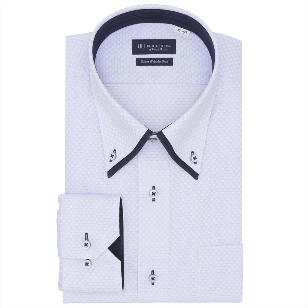 【超形態安定】 ボタンダウン 長袖 形態安定 ワイシャツ 大きいサイズ