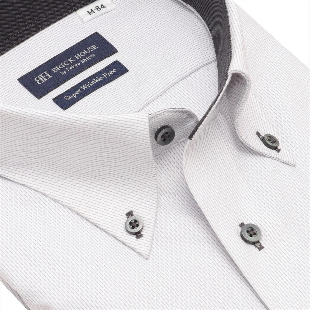 【超形態安定】 ボタンダウン 長袖 形態安定 ワイシャツ