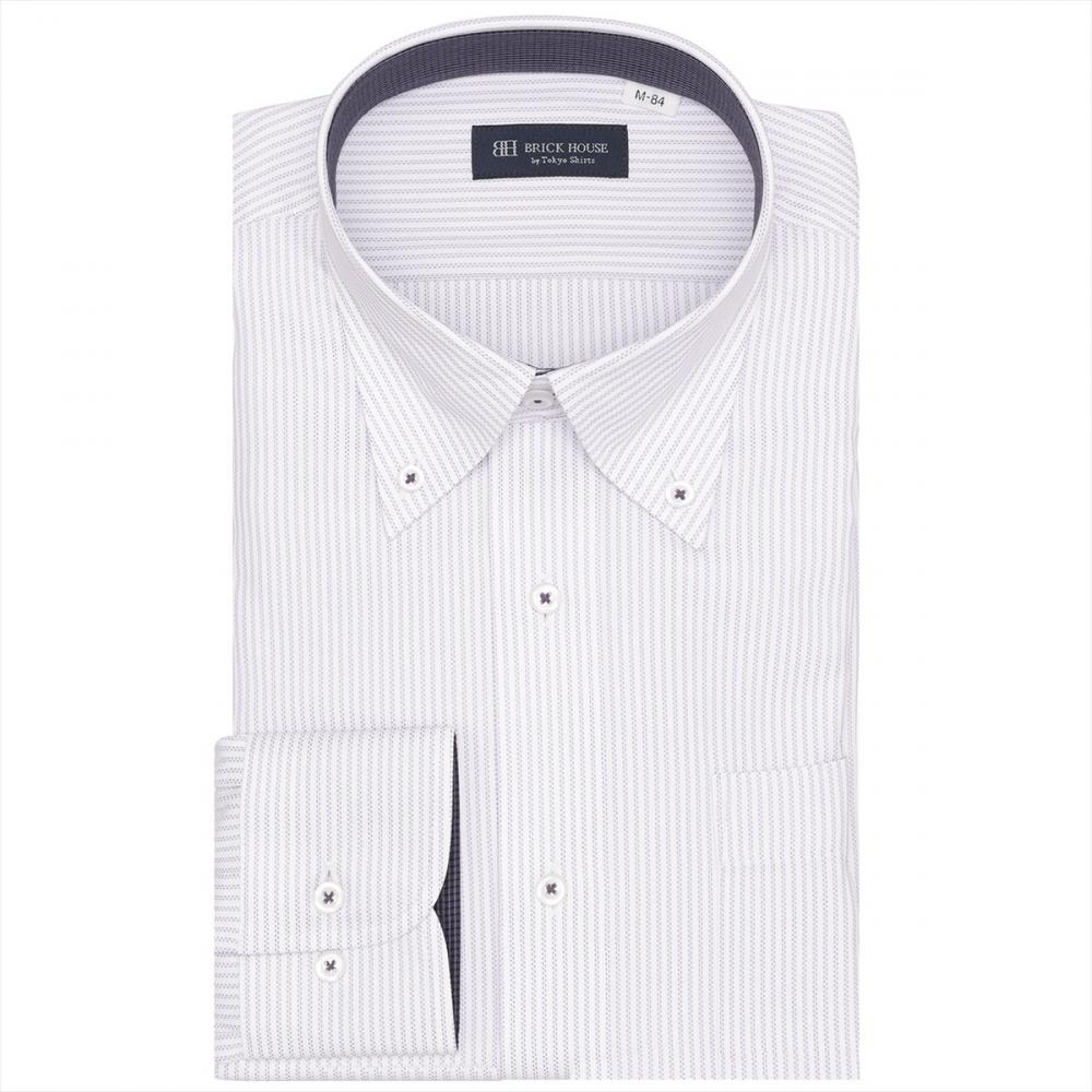 【COFREX】 ボタンダウン 長袖 形態安定 ワイシャツ