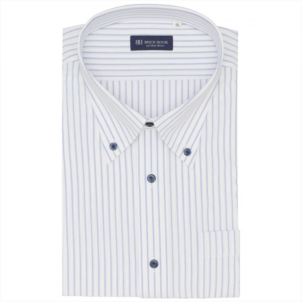 【COFREX】 ボタンダウン 半袖 形態安定 ワイシャツ 大きいサイズ