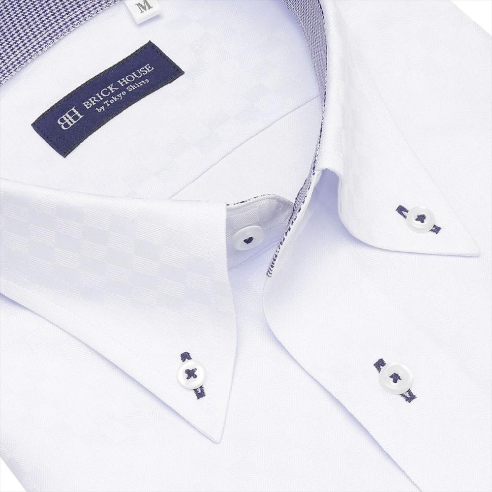 【COFREX】 ボタンダウン 半袖 形態安定 ワイシャツ