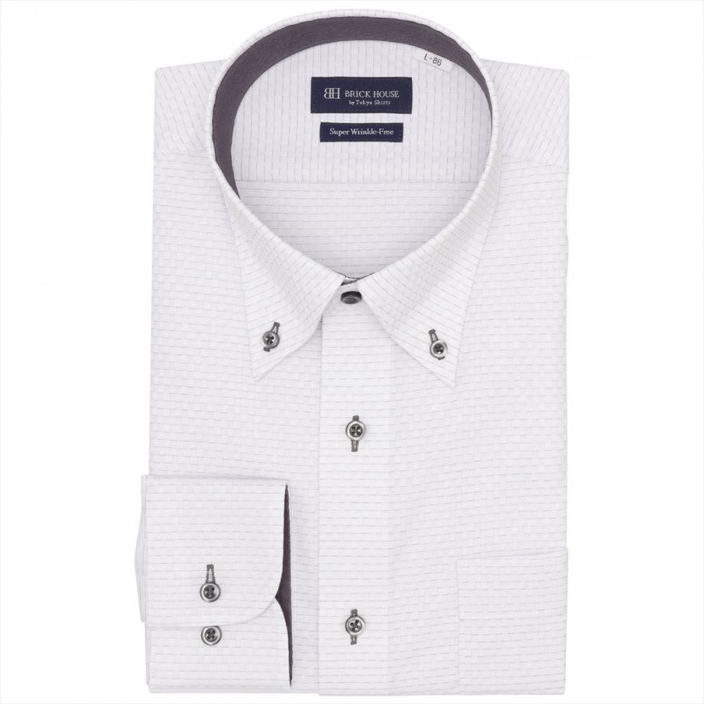 【超形態安定】 ボタンダウン 長袖 形態安定 ワイシャツ