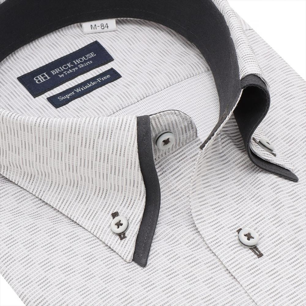 【超形態安定】 ボタンダウン 長袖 形態安定 ワイシャツ