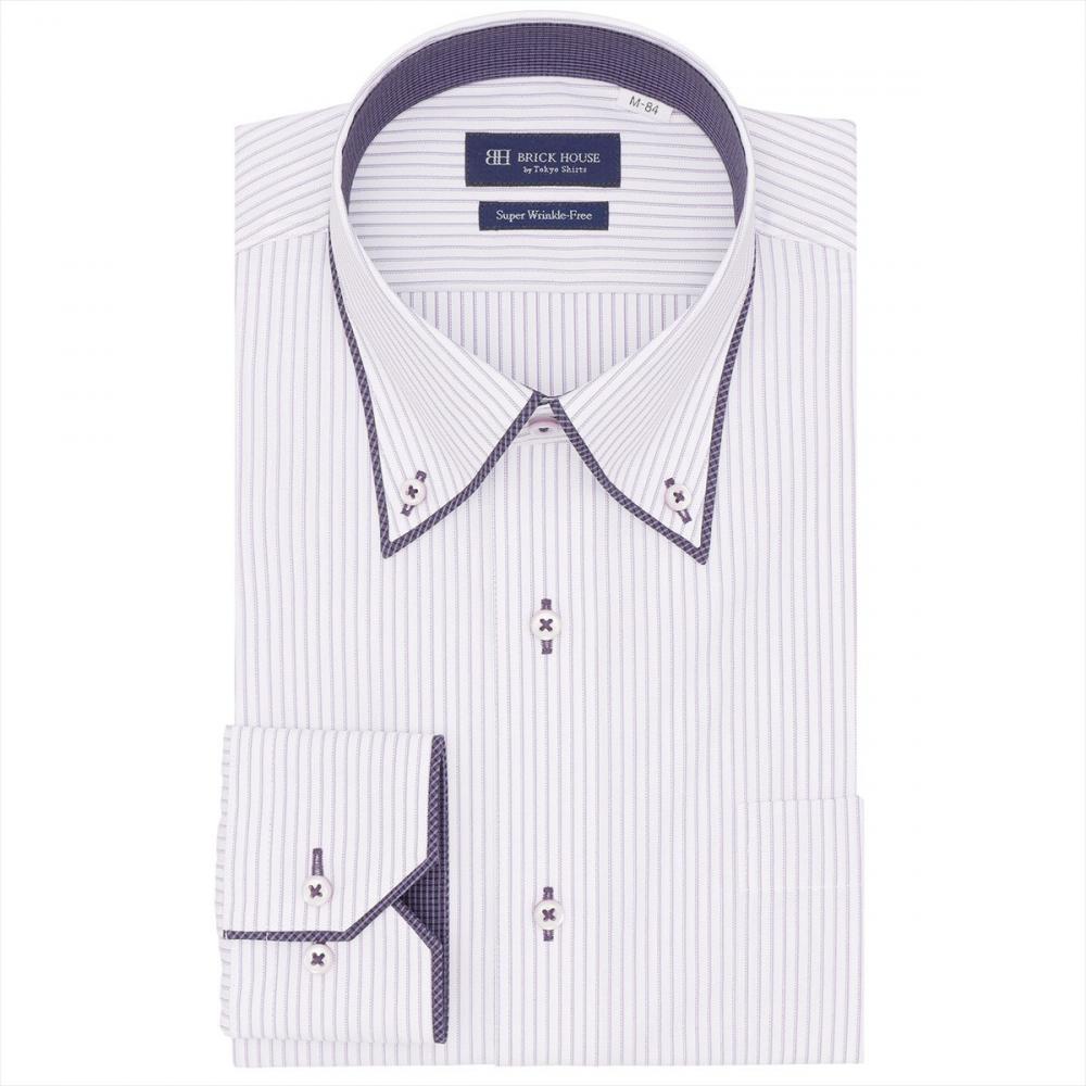 【超形態安定】 ボタンダウン 長袖 形態安定 ワイシャツ