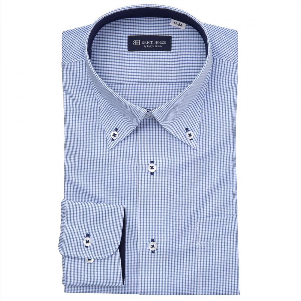 【吸水速乾】 ボタンダウン 長袖 形態安定 ワイシャツ