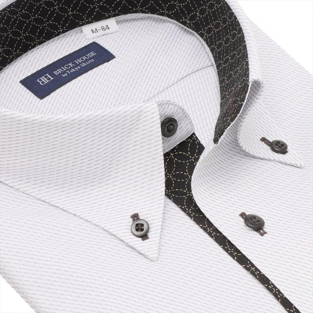 ボタンダウン 長袖 形態安定 ワイシャツ ニットシャツ ストレッチ