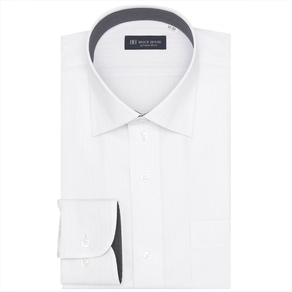 【吸水速乾】 ワイド 長袖 形態安定 ワイシャツ