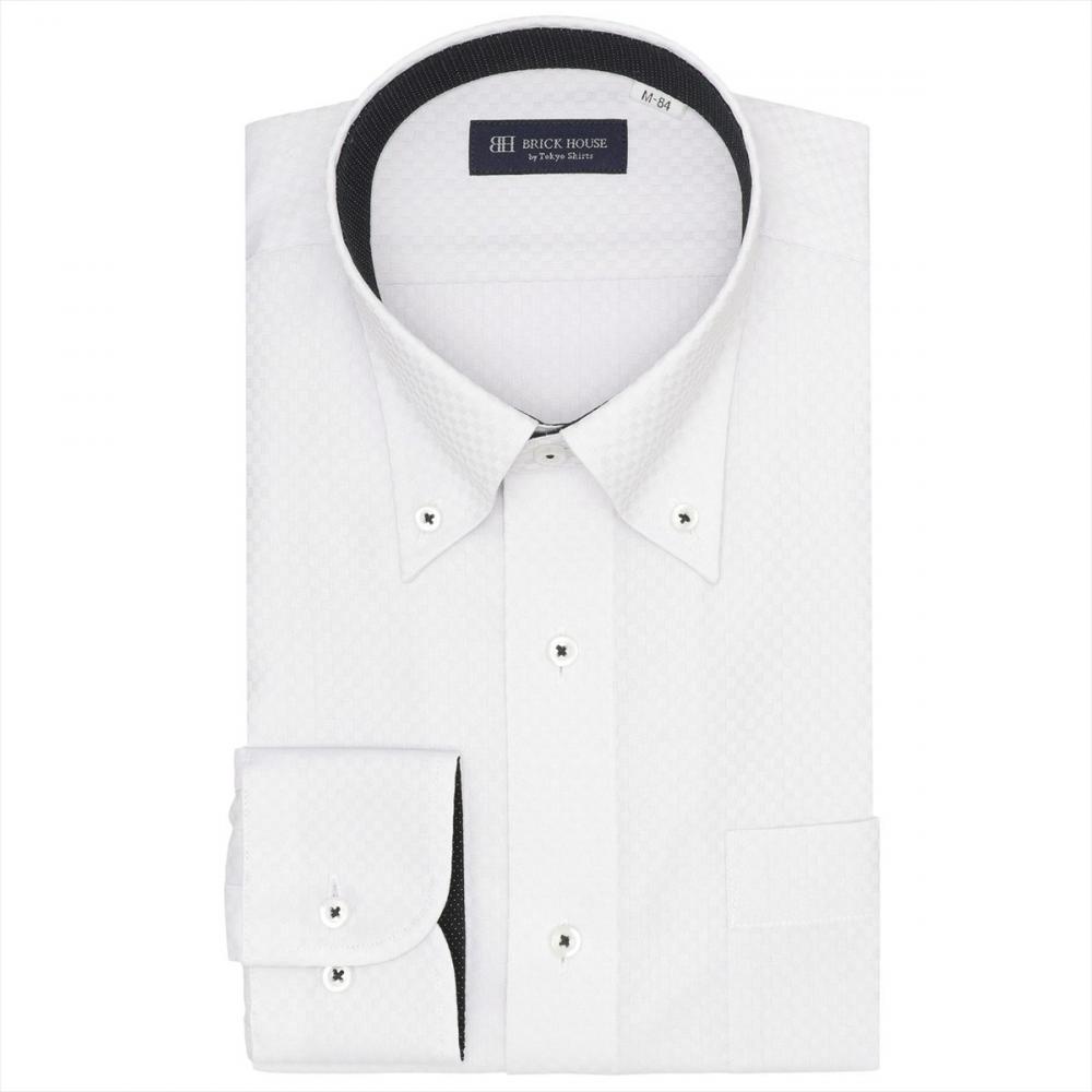 【吸水速乾】 ボタンダウン 長袖 形態安定 ワイシャツ