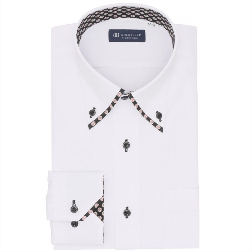 ボタンダウン 長袖 形態安定 ワイシャツ ニットシャツ ストレッチ