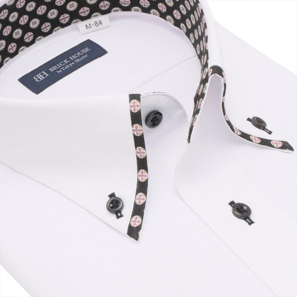 ボタンダウン 長袖 形態安定 ワイシャツ ニットシャツ ストレッチ