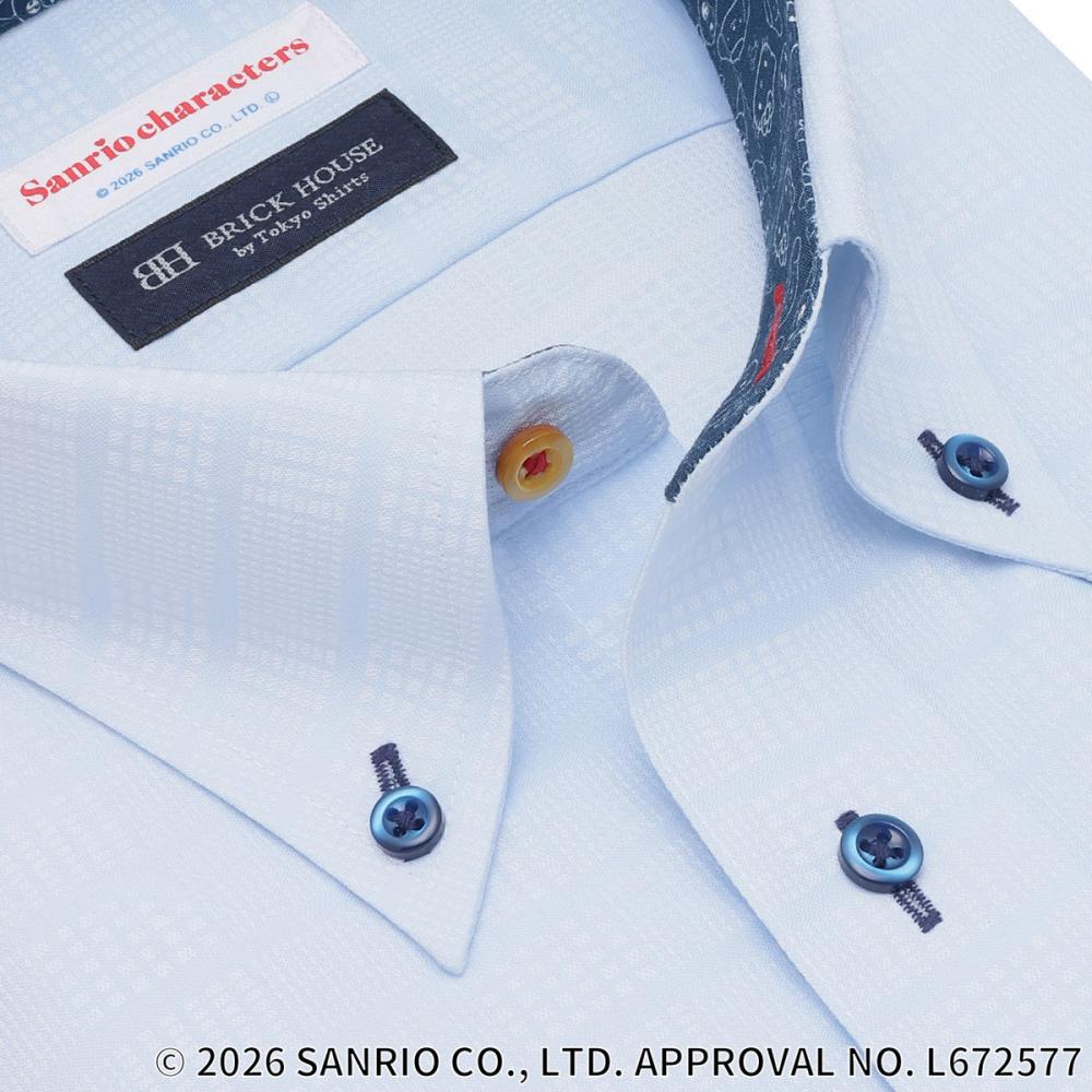 【サンリオキャラクターズ×TOKYO SHIRTS】 ボタンダウン 長袖 形態安定 ワイシャツ