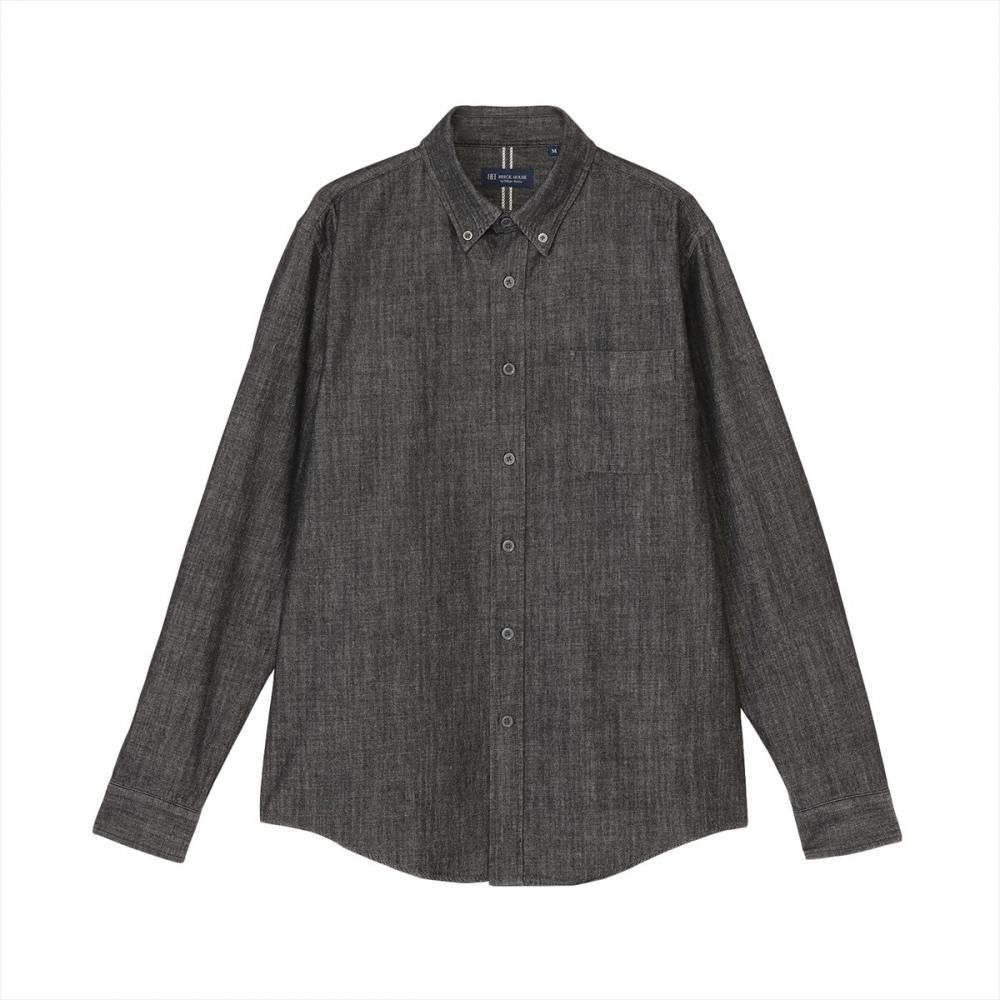 カジュアルシャツ デニムシャツ ボタンダウン 長袖 メンズ