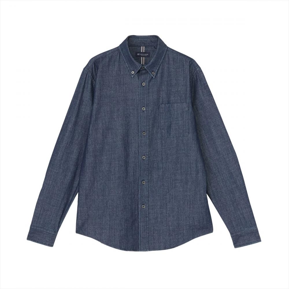 カジュアルシャツ デニムシャツ ボタンダウン 長袖 メンズ